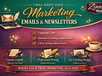 write your marketing emails or newsletters