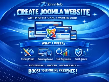create joomla website with professional and modern look