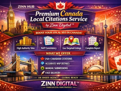 Premium Canada Local Citations Service by Zinn Digital ™