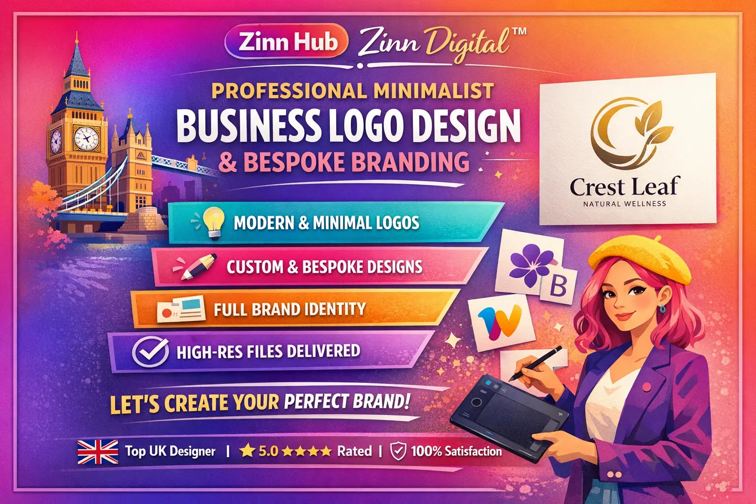 Create Professional Minimalist Business Logo Design, Modern Or Bespoke Branding 1 Create Professional Minimalist Business Logo Design