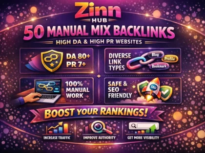 manual 50 mix backlinks on high da high PR websites