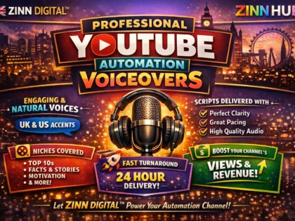 Create professional YouTube automation voiceovers for your channel