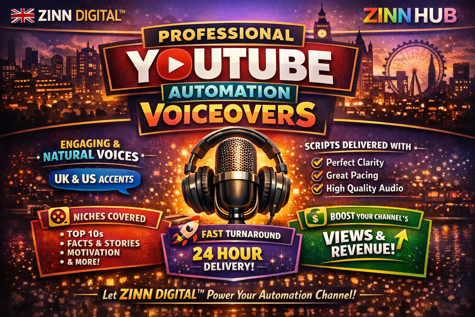 Create Professional Youtube Automation Voiceovers For Your Channel 1 Create Professional Youtube Automation Voiceovers For Your Channel