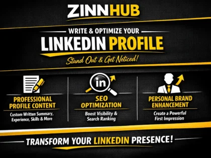 write new linkedin profile content and boost optimization