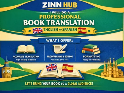 do a professional book translation from english to spanish