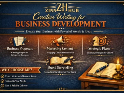 provide creative writing for business development
