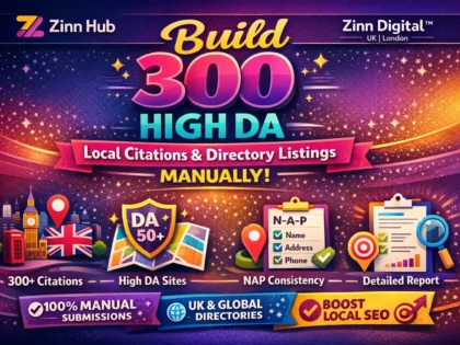 Build 300 high DA local citations and business directory listings manually