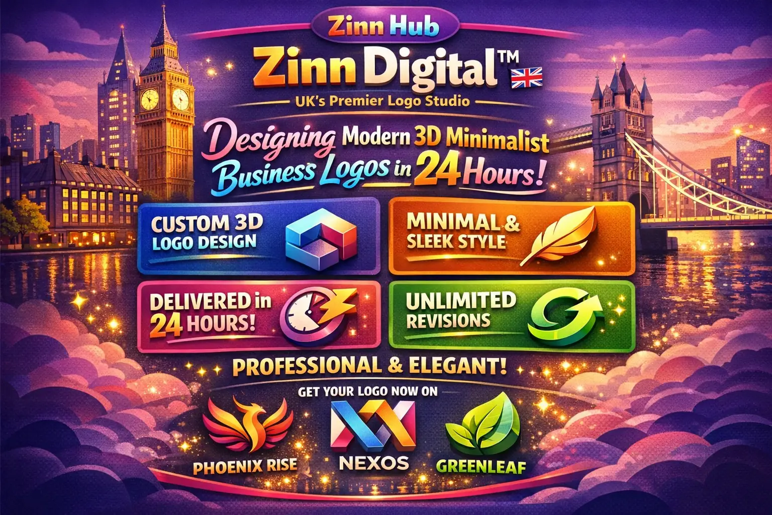 Design Professional, Modern Custom 3D Minimalist Business Logos In 24Hrs 1 Design Professional