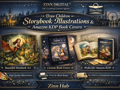 draw children story book illustration amazon kdp book cover