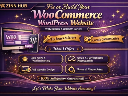 fix or build your woocommerce wordpress website