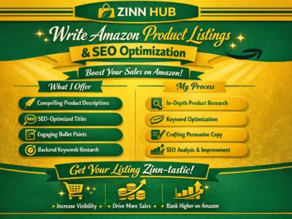 Write Amazon Product Listing Description And Seo Amazon Listing Optimization