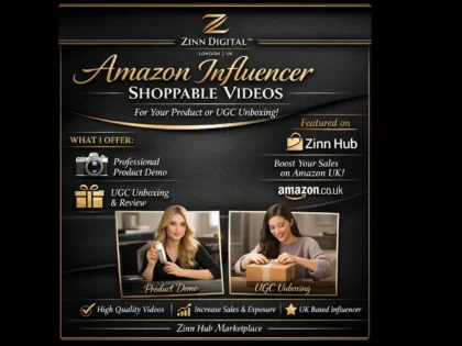 create an amazon influencer shoppable video for your product or ugc unboxing