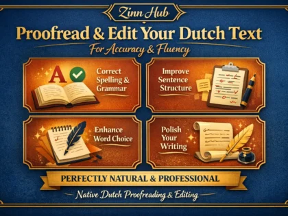 proofread and edit your dutch text for accuracy and fluency