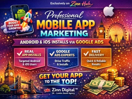 Professional mobile app marketing with Android and iOS installs via Google Ads
