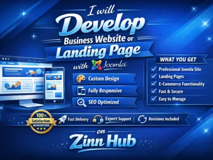 Develop Business Website Or Landing Page With Joomla
