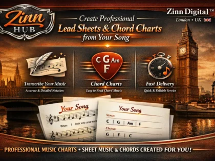 Create professional lead sheets or chord charts from your song