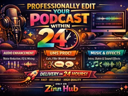 Professionally Edit Your Podcast Within 24 Hours