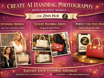 create ai handbag photography with realistic models
