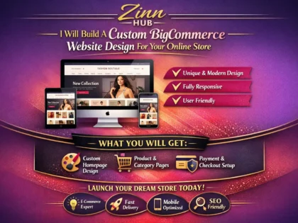build a custome bigcommerce website design for your online store