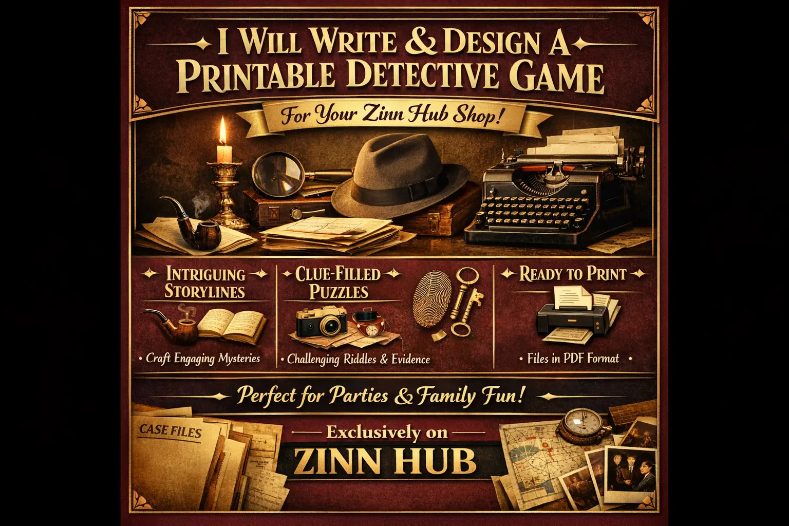 Write And Design A Printable Detective Game 1 Write And Design A Printable Detective Game