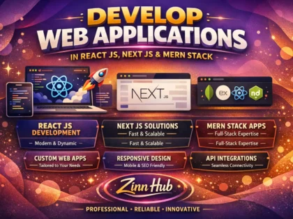 Develop web applications in React JS