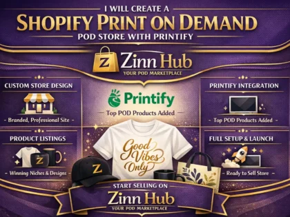 create shopify print on demand pod store with printify