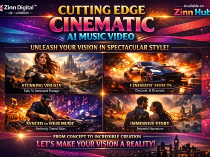 produce a cutting edge cinematic ai music video