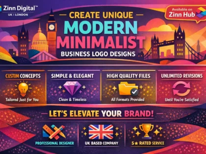 Create unique modern minimalist business logo designs