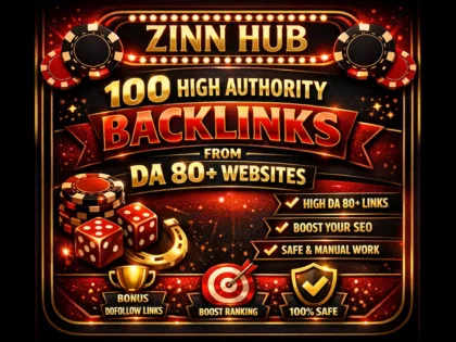 create one hundred backlinks by da 80 plus websites