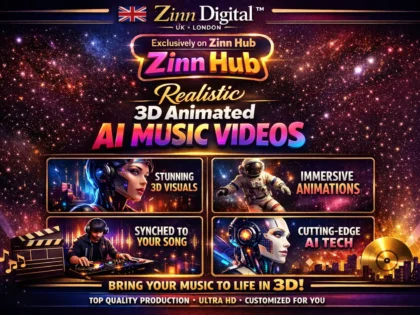 create realistic 3d animated ai music video songs visualizer