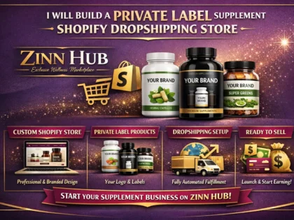 build a private label supplement shopify dropshipping store