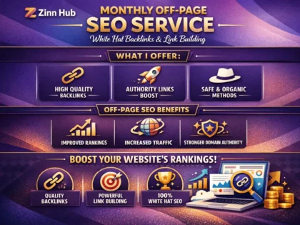 Do Website Monthly Off Page Seo Service With White Hat Backlinks