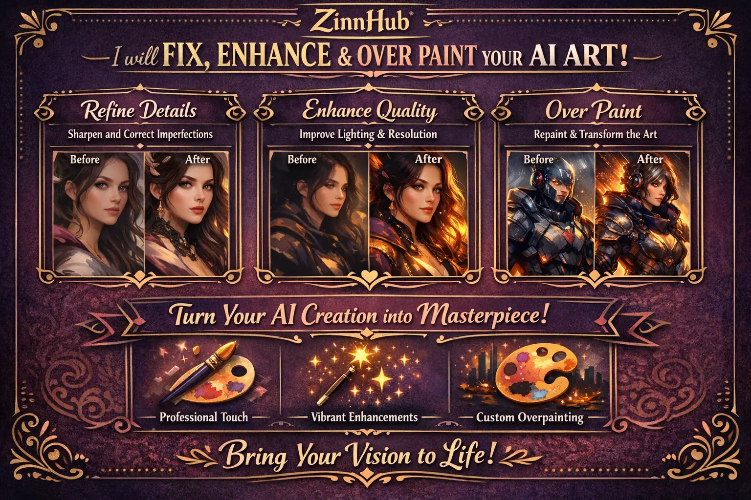 Fix, Enhance, And Over Paint Your Ai Art 1 Fix