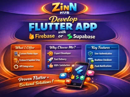Develop Flutter app with Firebase or Supabase integration
