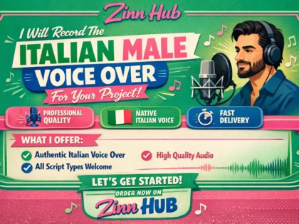 record the italian male voice over for you project