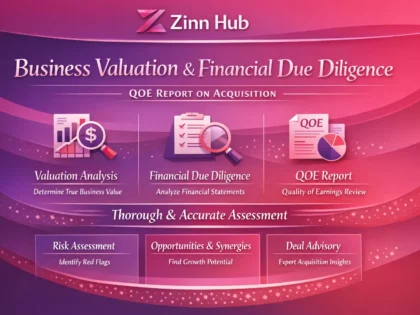 do business valuation with financial due diligence and qoe report on acquisition