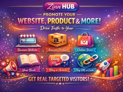 promote your business website amazon product online store book blog or any link