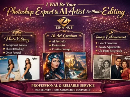 Be Your Photoshop Expert And Ai Artist For Photo Editing