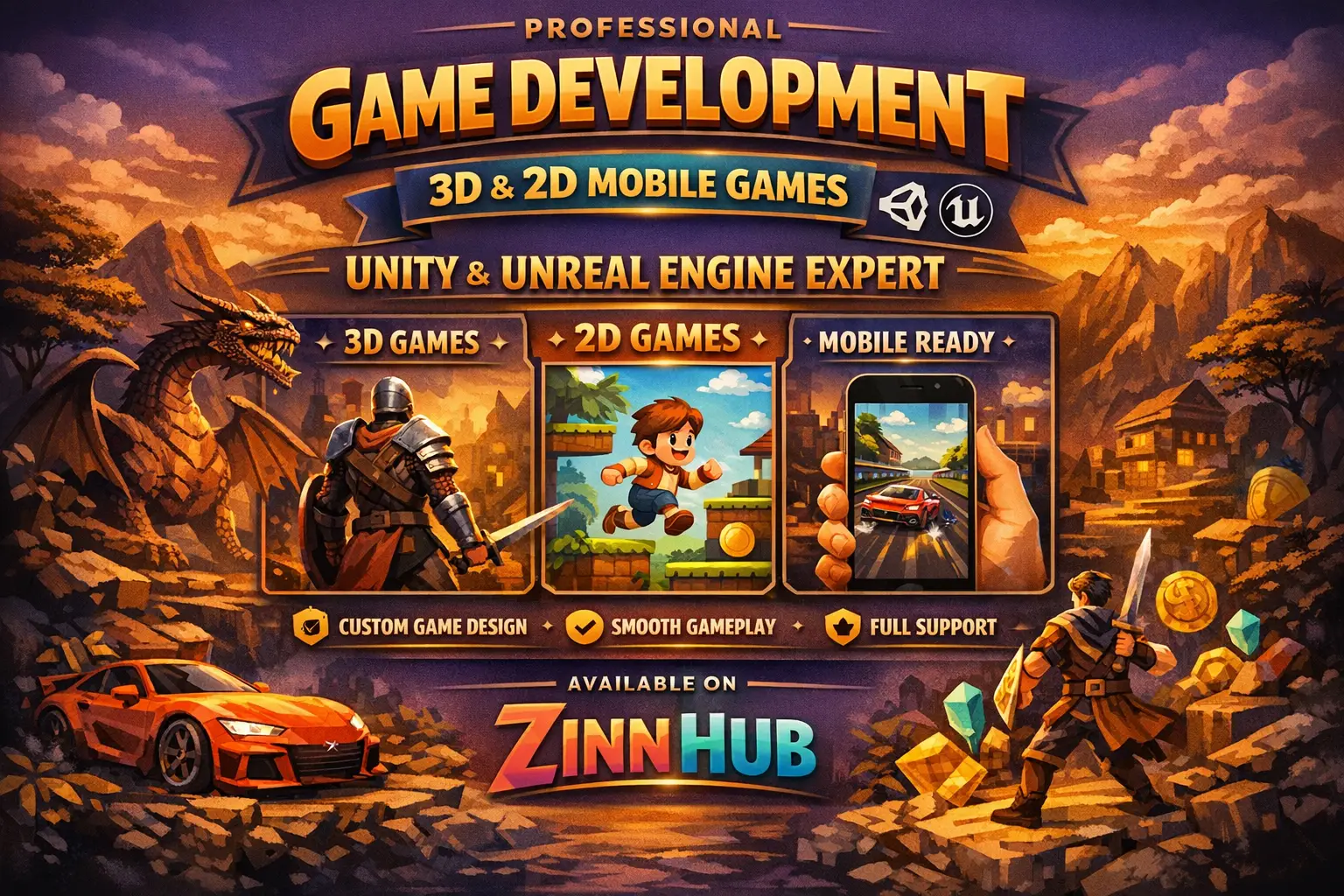 Do Mobile Game Development In 3D, 2D Game By Unity, Unreal Engine Game Developer 1 Do Mobile Game Development In 3D