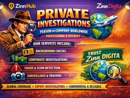 conduct private investigation of person or company worldwide with expert