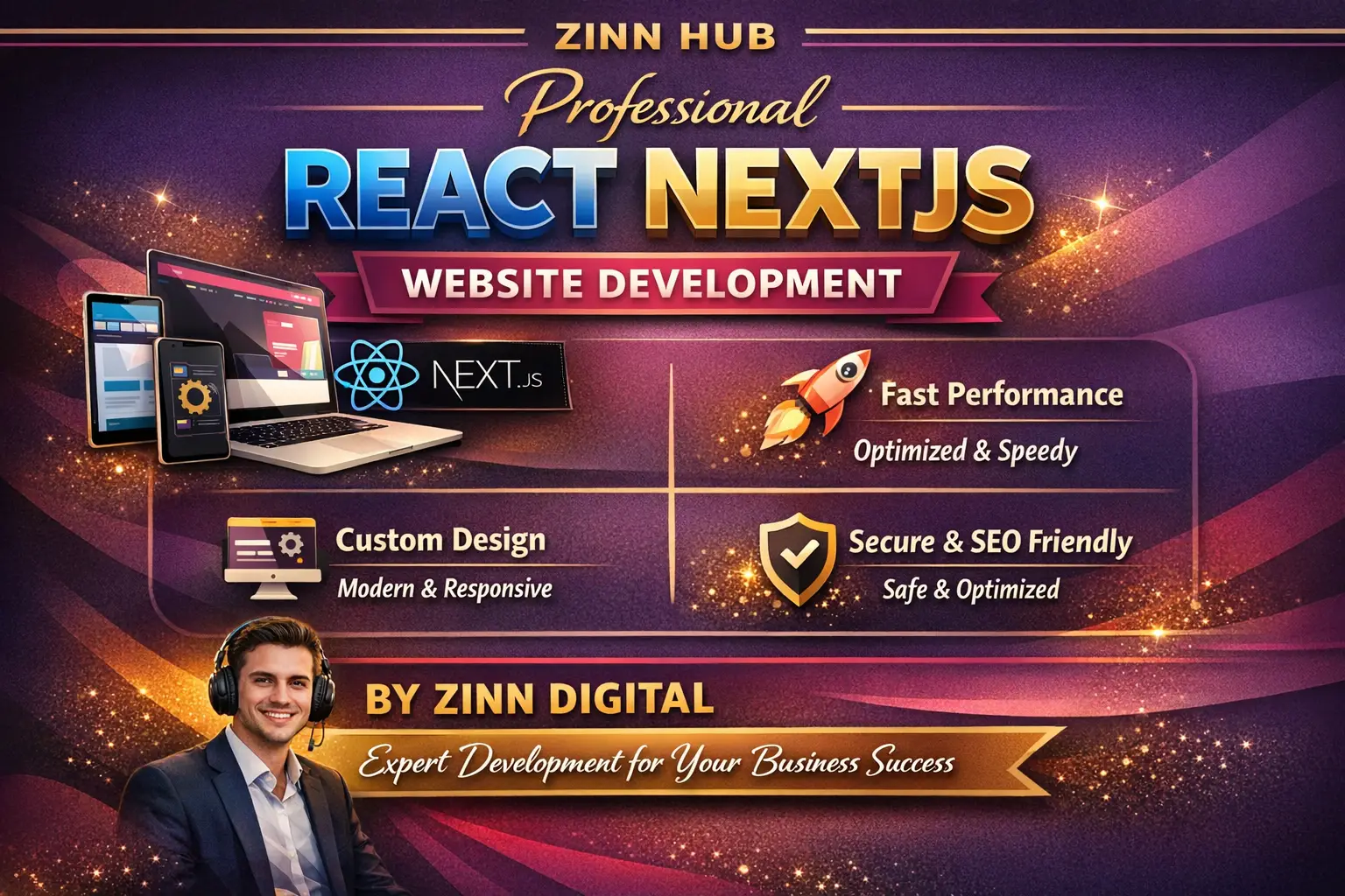 Professional React Nextjs Website Development By Zinn Digital ™ 1 Professional React Nextjs Website Development By Zinn Digital ™