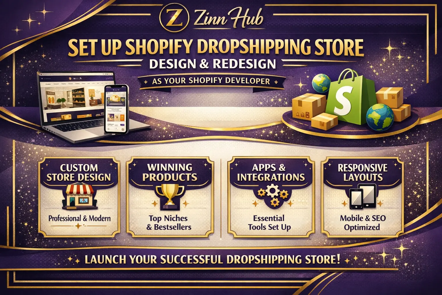 Set Up Shopify Dropshipping Store Design And Redesign As Shopify Developer 1 Set Up Shopify Dropshipping Store Design And Redesign As Shopify Developer