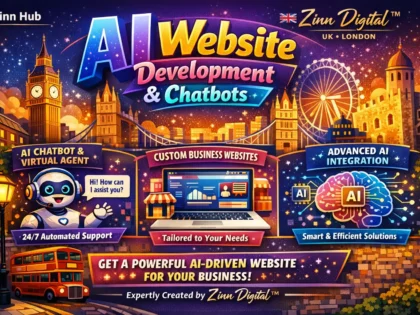 AI website development with chatbot, agent, custom & business sites