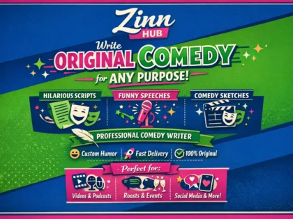 write original comedy for any purpose