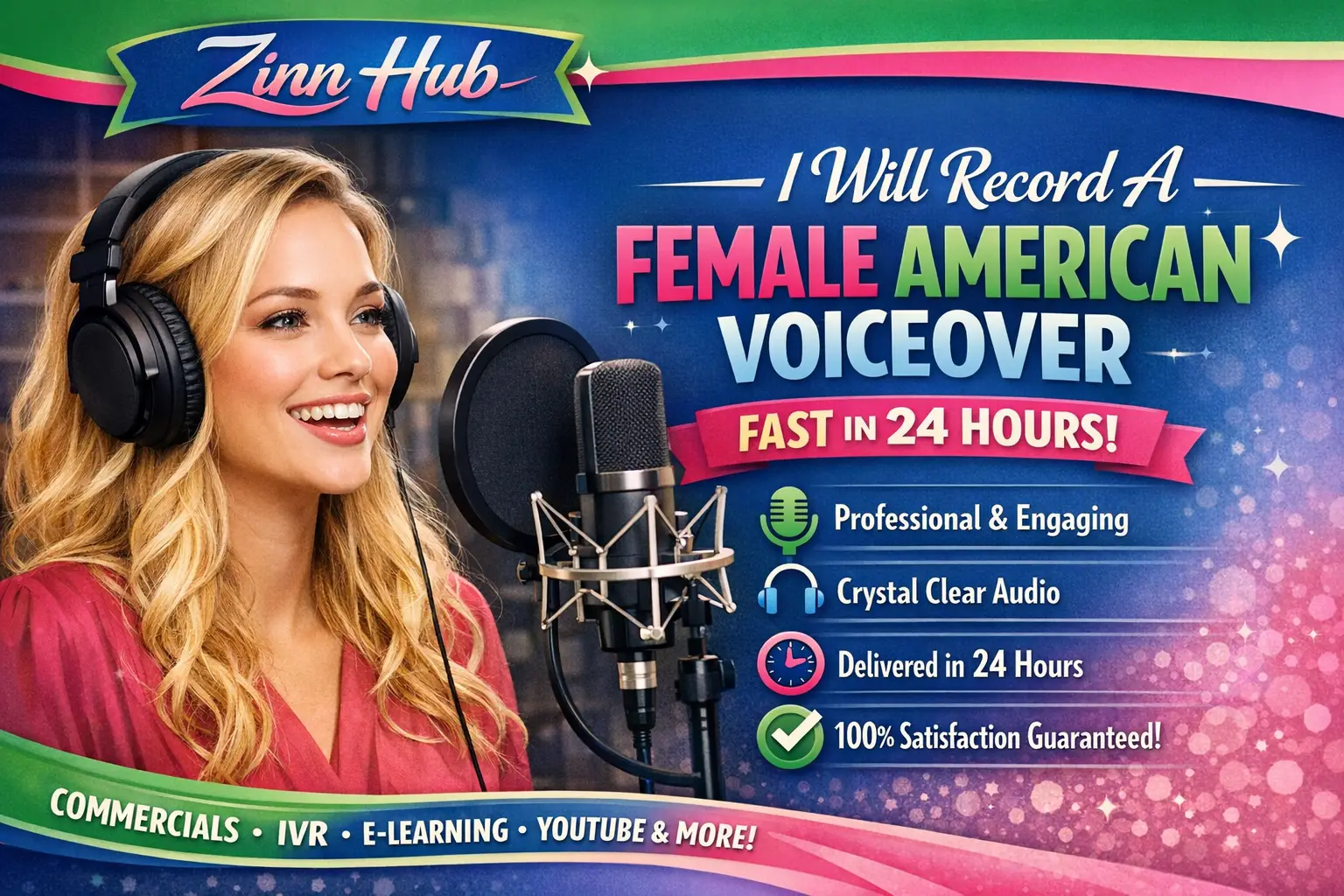 Record A Female American Voiceover Fast In 24 Hours 1 Record A Female American Voiceover Fast In 24 Hours