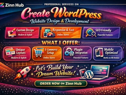 create wordpress website design and development