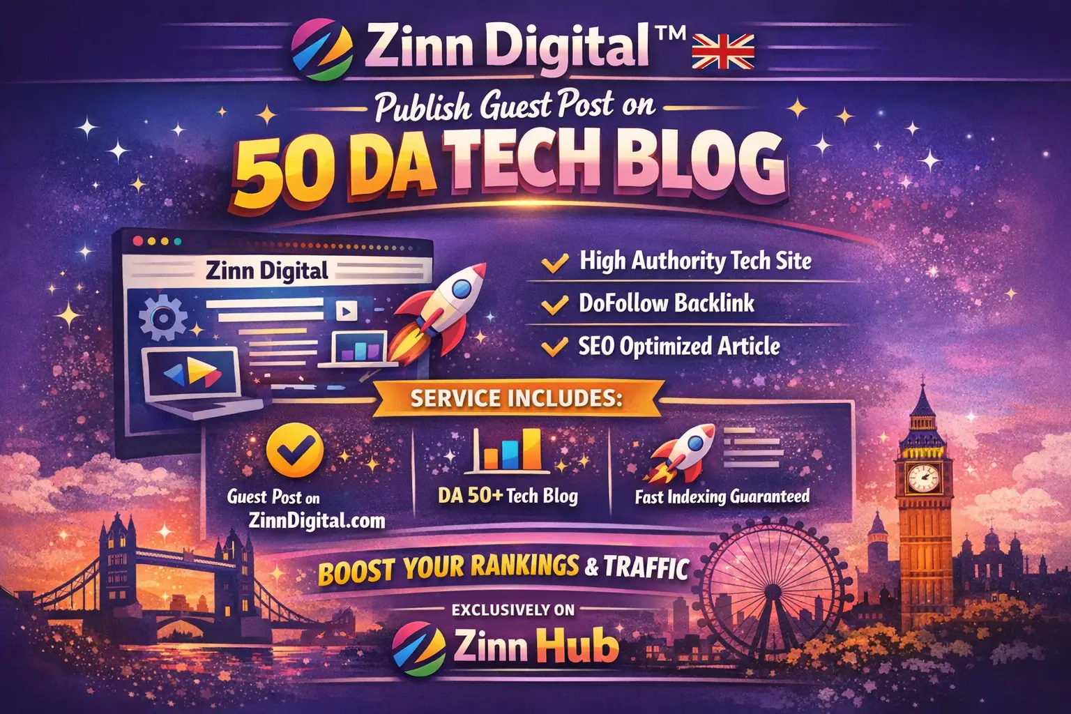 Publish Guest Post On 50 Da Tech Blog - Zinn Digital™ London Service 1 Publish Guest Post On 50 Da Tech Blog - Zinn Digital™ London Service