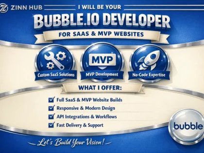 be your bubble io developer for saas or mvp websites