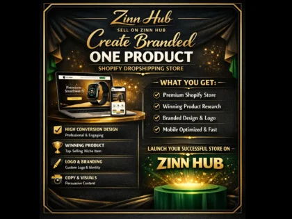 create branded one product shopify dropshipping store