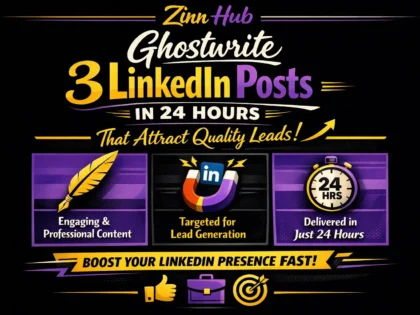 ghostwrite 3 linkedin posts within 24 hrs that will attract quality leads